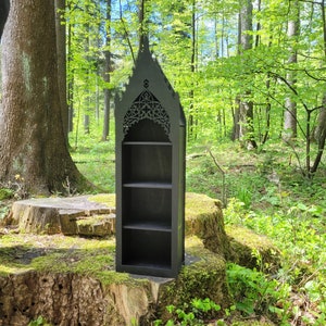 Gothic crystal shelf, Goth altar image 10