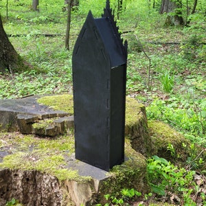 Gothic crystal shelf, Goth altar image 9