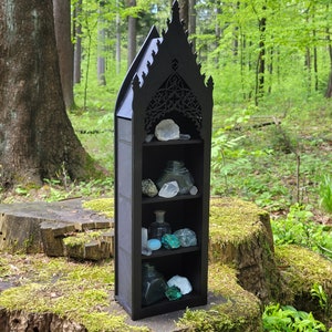 Gothic crystal shelf, Goth altar image 5