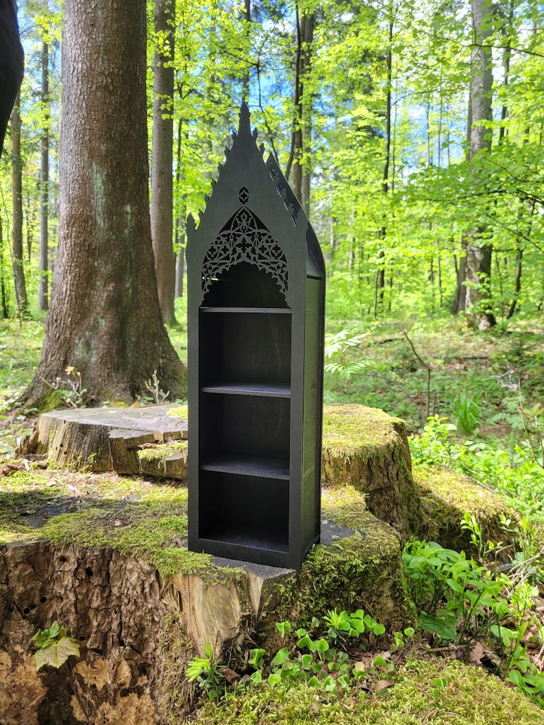 Gothic crystal shelf, Goth altar image 1