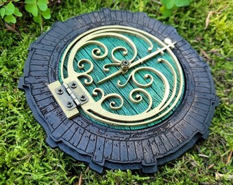 Handmade Hobbit Fairy Door • Wood Photo Frame • Fantasy Dollhouse Mini Decor