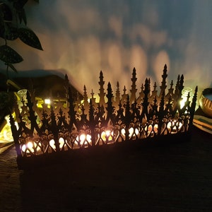 Gothic tealight holder, Gothic tealight stand flameless tealights only image 1