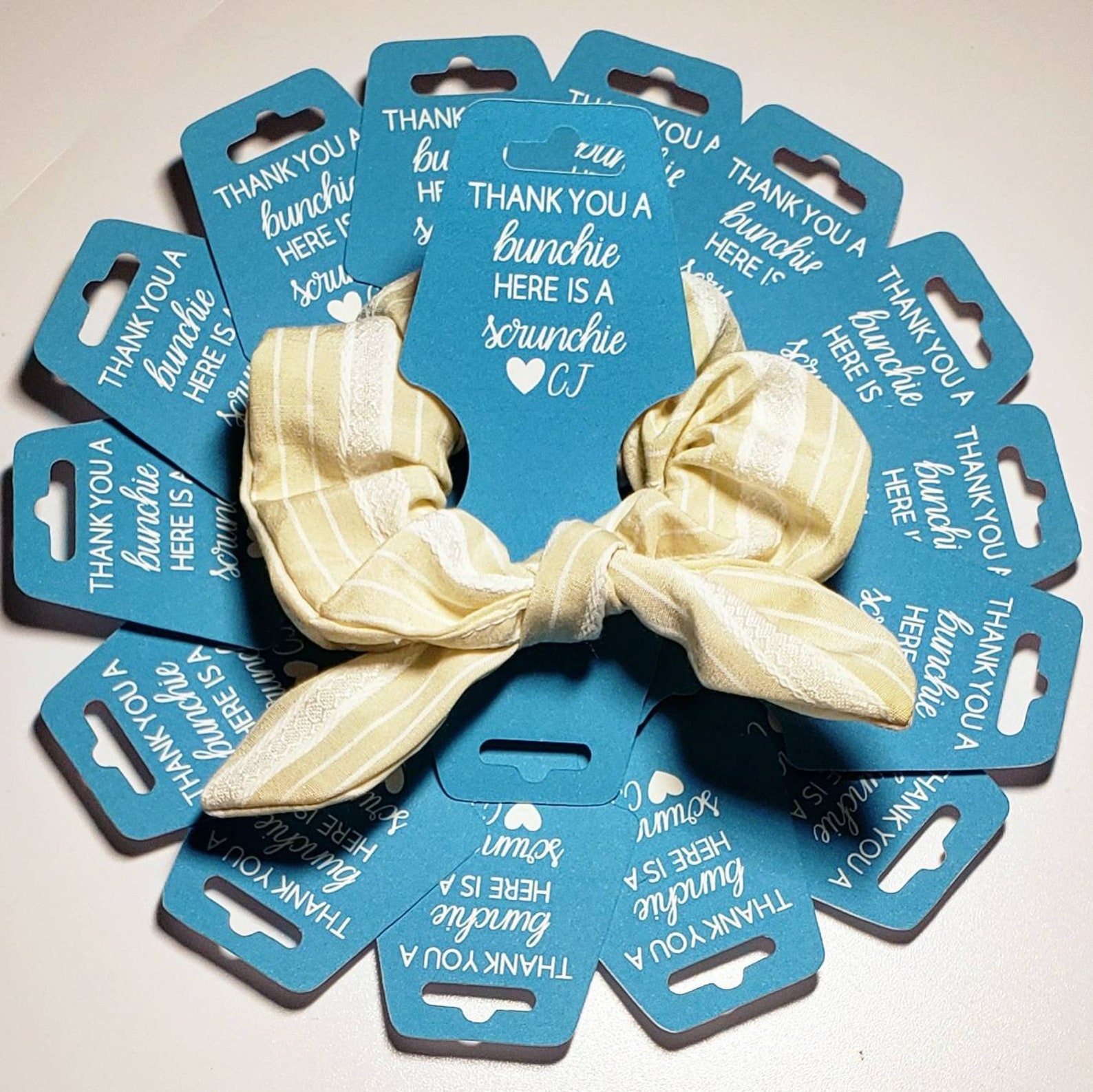 Custom scrunchie tags Etsy