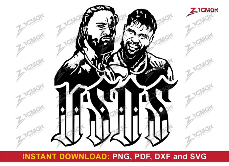 Usos Svg Jey and Jimmy Uso Instant Download Digital Files - Etsy New ...