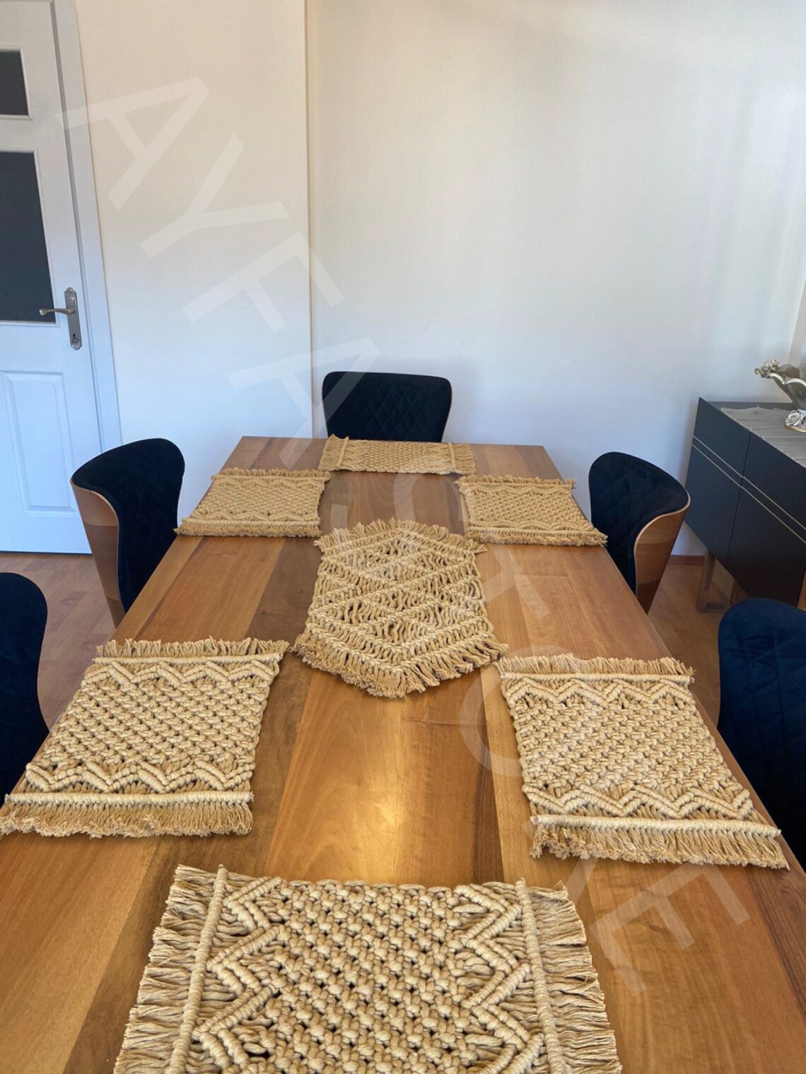 Tischläufer Makramee Tischläufer Esstisch Läufer Makramee | Etsy