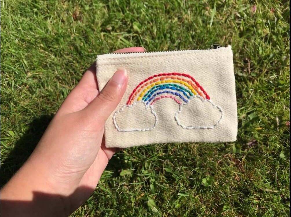 rainbow coin purse