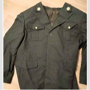 Chaqueta tipo túnica de uniforme, oficial militar soviético, chaqueta tipo túnica de desfile, uniforme de bomberos, coleccionable vintage soviético, talla 50-52, uniforme soviético