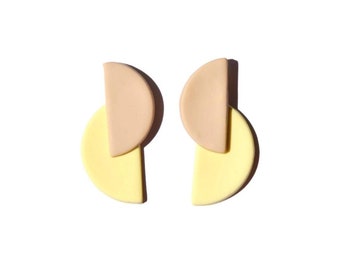 Geometric Statement Earrings, Polymer Clay Earrings, Modern Earrings, Colorful stud earrings, Minimalist Geometric Earrings