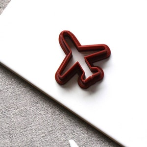 Airplane polymer clay cutter, 3D printed clay cutter, Travel polymer clay cutters, Unique jewelry making