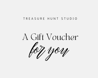 Digital Treasure Hunt studio Gift Card, Last minute gift card for jewelry, Electronic gift card, Printable e-Gift Card Download