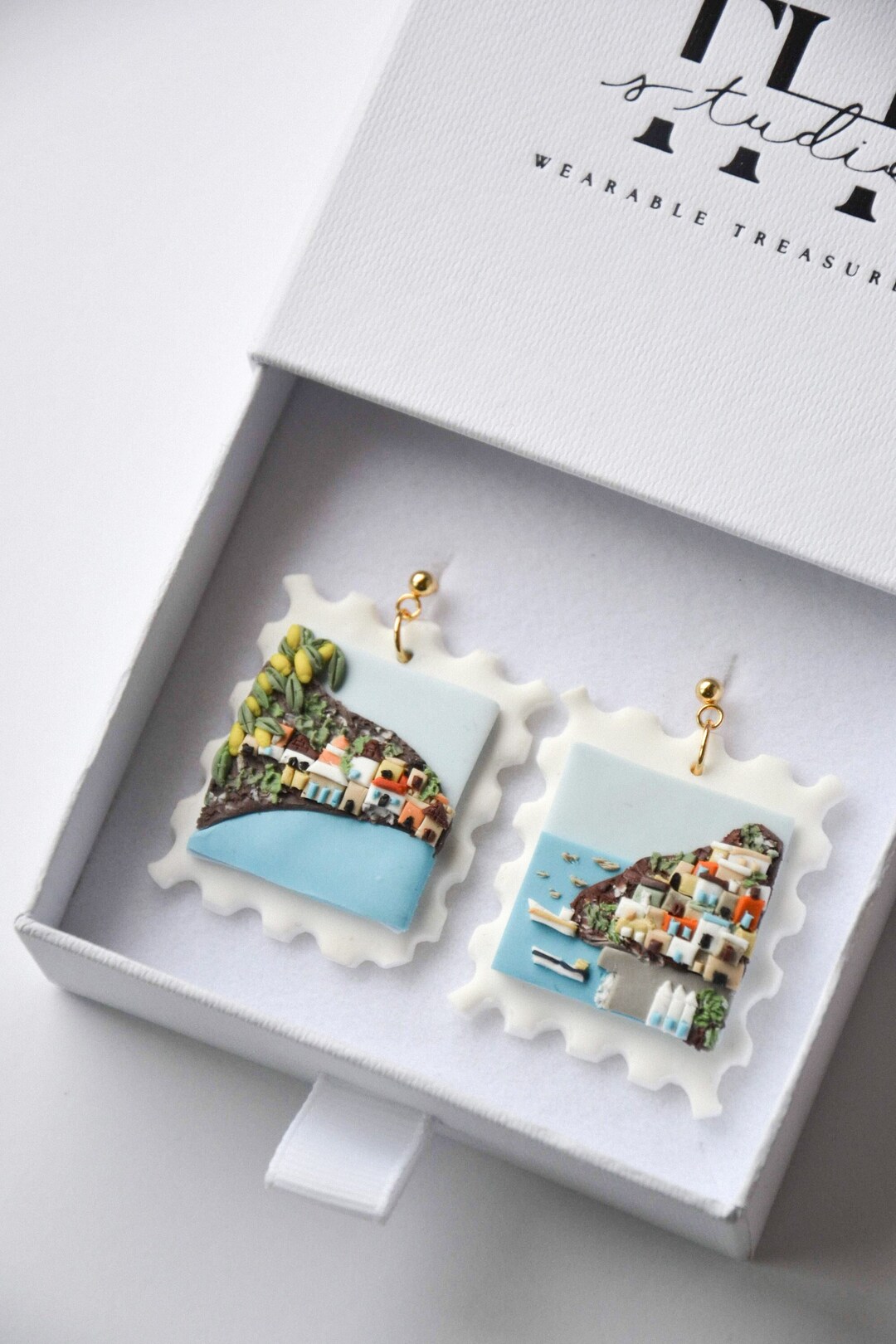 Positano Italy Earrings: Handmade Clay Amalfi Coast Jewelry - Etsy Canada