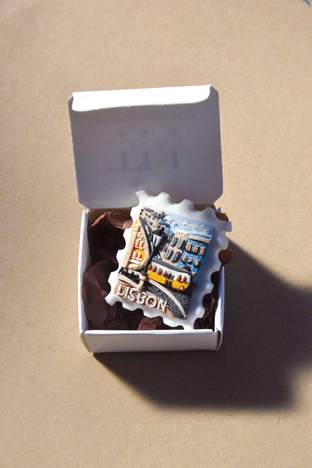 Lisbon Post Stamp Fridge Magnet: Portugal Travel Souvenir - Etsy Canada