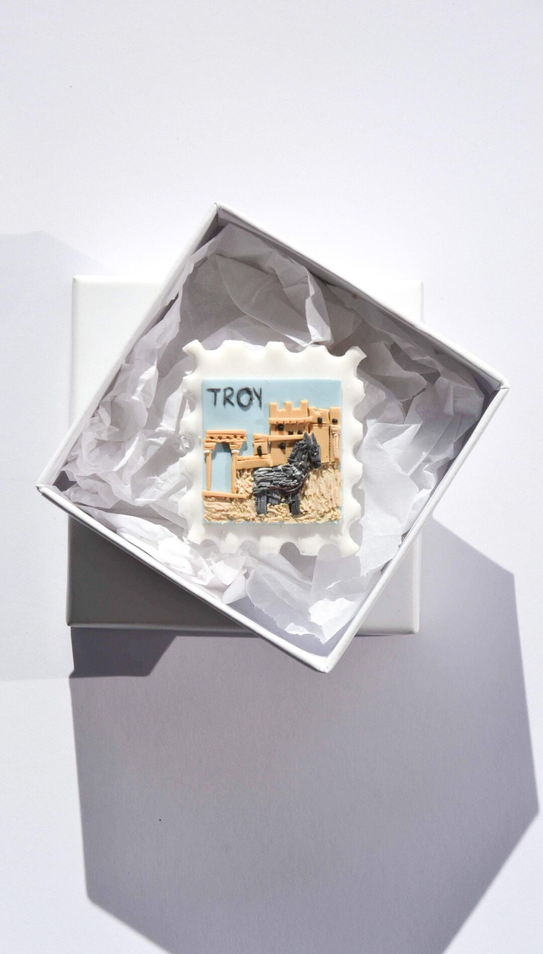 Troy Magnet: Landscape Post Stamp Fridge Magnet, Travel Souvenir - Etsy Canada