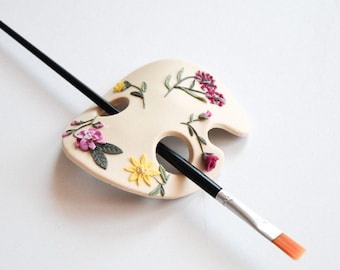 Palette Hair Pin, Flower Clay Hair Accessory