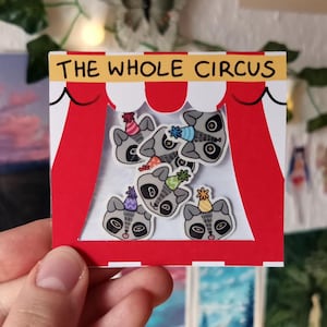 The Whole Circus Sticker Flakes | Matte Vinyl Sticker Set | wasserdichtes Laptop Hydroflask Journal Skizzenbuch Cute Silly