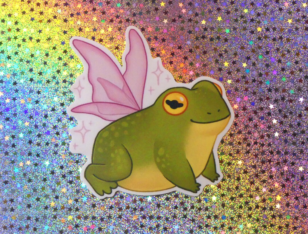 Fairy Frog Matte Vinyl Sticker Waterproof Laptop Hydroflask - Etsy