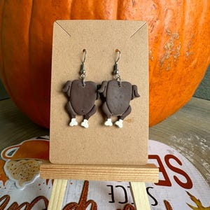Thanksgiving Turkey Earrings, Polymer Clay Earrings, Fall Statement Jewelry, Cute Turkey Design, Handmade Earrings, Unique Thanksgiving Gift