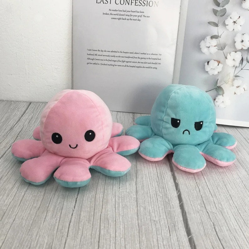 Cute Reversible Octopus Soft Cotton Animal Toy For Children | Etsy