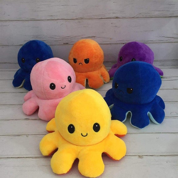 Cute Reversible Octopus Soft Cotton Animal Toy For Children | Etsy