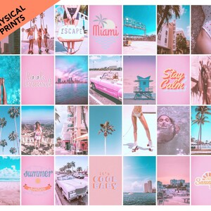 Miami Vibes Retro Vsco Wall Collage Kit Photo Wall Aesthetic Etsy This color is a pastel blue. usd
