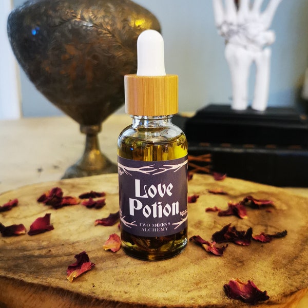 Love Potion Oil | Attraction Witchcraft Magickal Spell and Ritual Oil | Magical Anointing Oil | Spellcaster Wiccan Pagan Curio