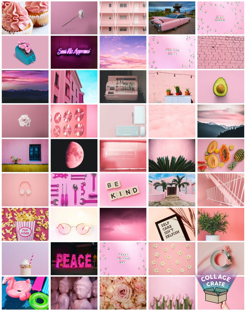 Pink 1 VSCO Wall Collage Kit Photo Wall Aesthetic Prints - Etsy UK