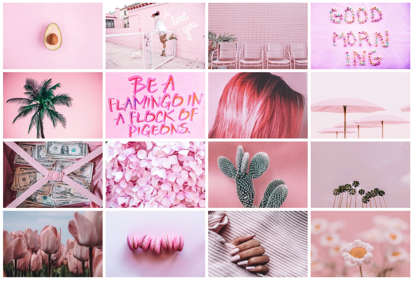 Pink 2 VSCO Wall Collage Kit Photo Wall Aesthetic DIGITAL Etsy UK