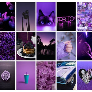 Purple VSCO Wall Collage Kit Photo Wall Aesthetic Prints - Etsy