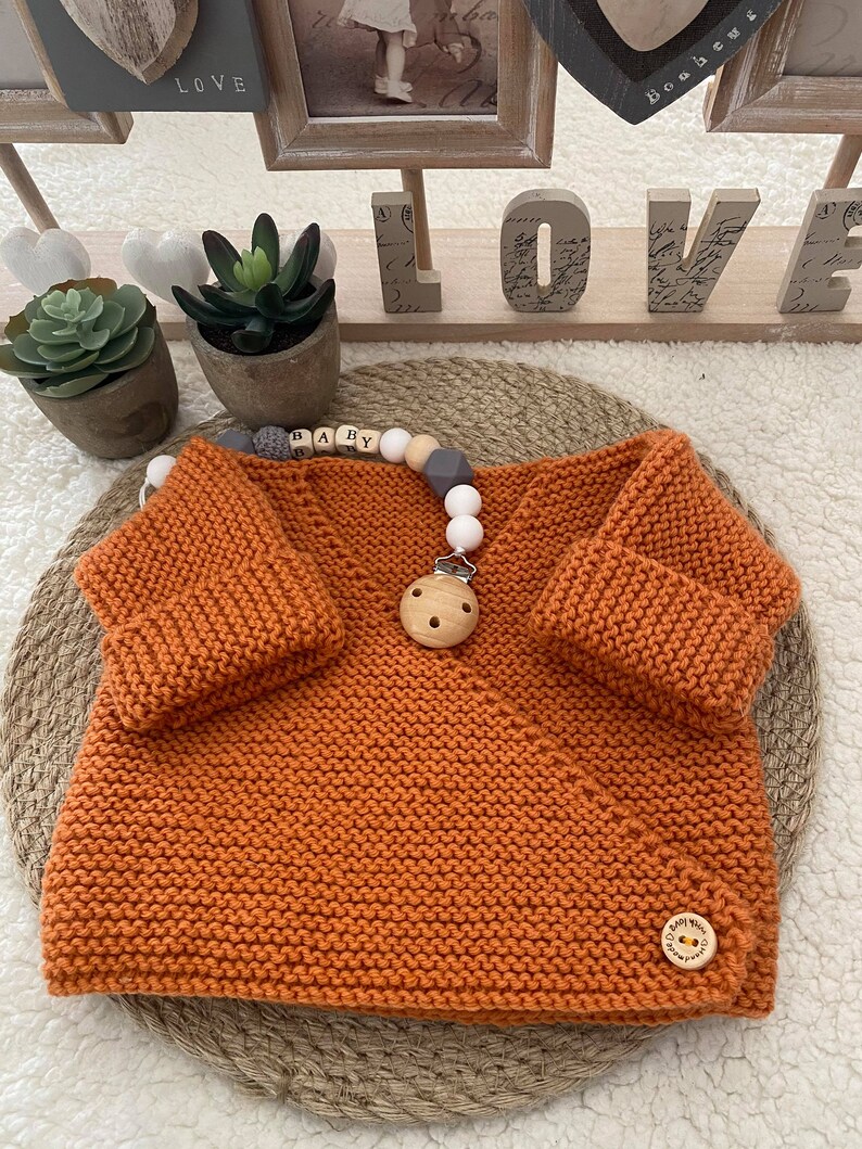 Brassière Bébé Fait Main En Laine - Taille Naissance - Multicolore - Neuf Sans étiquettes