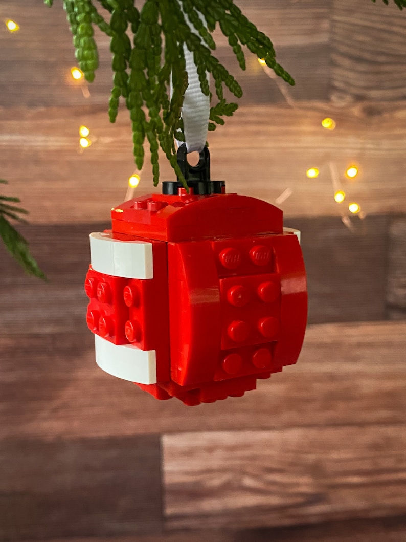 LEGO Christmas Ornaments Brick Built Etsy