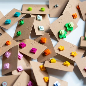 Authentic LEGO Brick Earrings - Set of Three Pairs