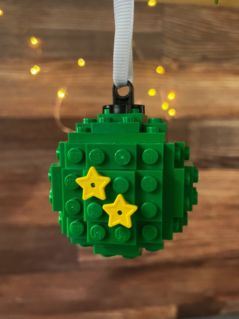LEGO Christmas Ornaments Brick Built Etsy