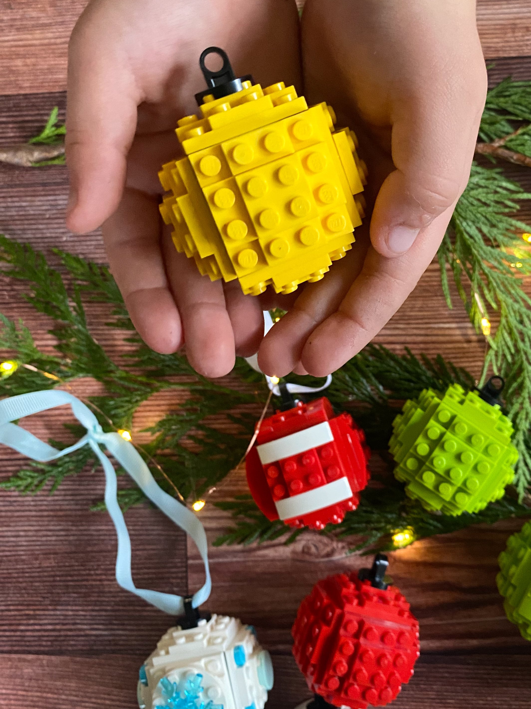 LEGO Christmas Ornaments Brick Built Etsy
