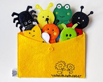 Felt Finger Puppets - Garden Animals