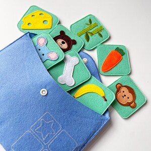 Animal Memory Game 2 in 1 Felt Cards, Montessori Toys Memory and Matching Skills for Toddlers and Kids image 8