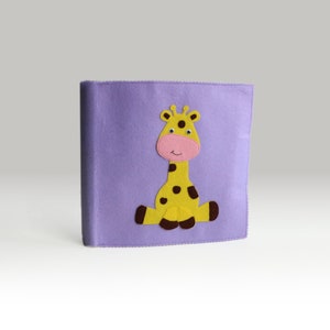 Montessori Felt Quiet Book - Giraffe, Activities from Felt, Educational Sensory Toys for Toddlers, Personalized