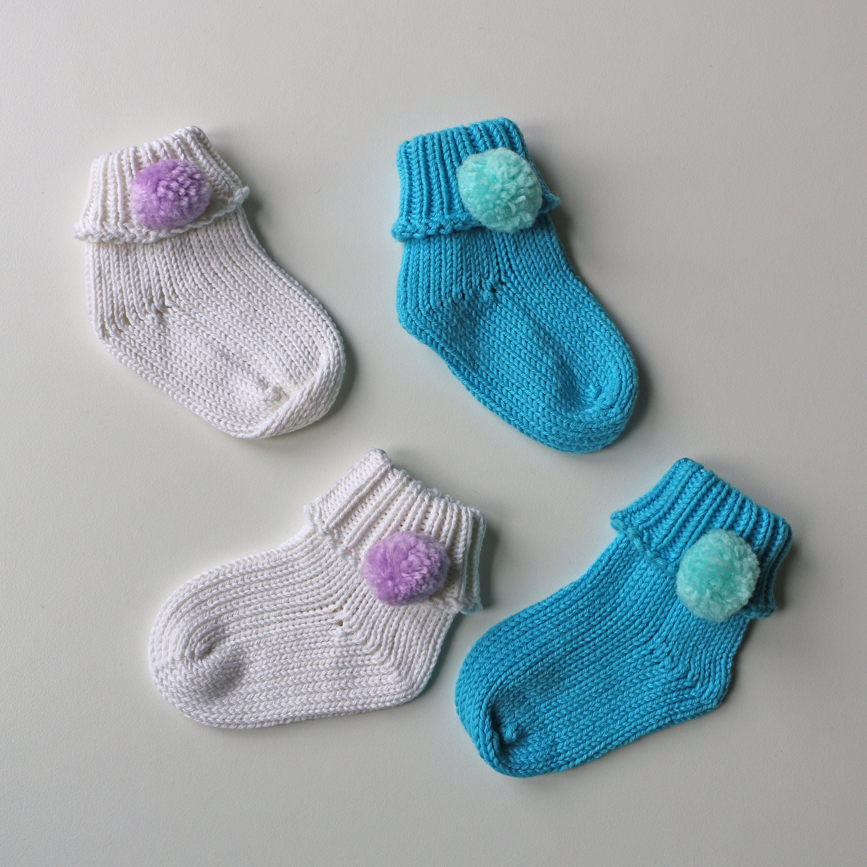 Knit Baby Socks Set of Two Blue & Ecru Pure Organic Baby Etsy UK