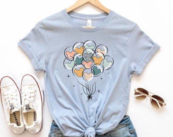 Mickey Heads Balloon Shirt, Disney Mickey Shirt, Happiest Place on Earth, Colorful Mickey Heads, Disney Balloons, Mickey Kingdom Shirt