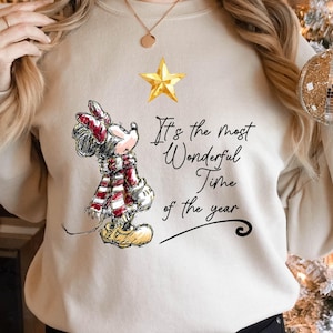 Minnie Mouse Christmas Sweatshirt, It's the Most Wonderful Time Pullover, Disney Holiday Star Sweater bild 1