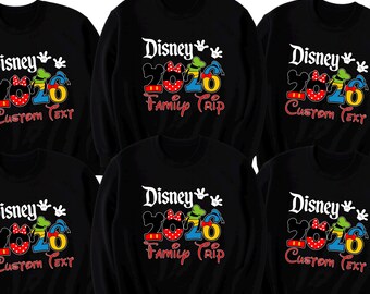 Custom Family Trip Disney 2026 Sweatshirt, Disney Vacation 2026 Sweatshirts, Personalized Disney New Year Vacation Matching Sweatshirt