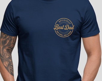 Best Dad Graphic T Shirt Soft Cotton Father Gift Minimalist Family Tee