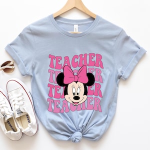 Disney Minnie Head Teacher Shirt, Disney Teacher T-Shirts, Cute Teacher Shirt, Disney Back To School Shirt, Minnie Mouse Teacher Shirt