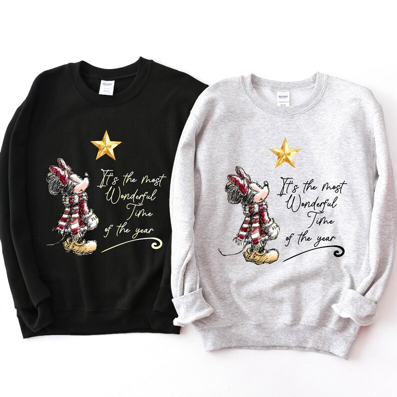 Minnie Mouse Christmas Sweatshirt, It's the Most Wonderful Time Pullover, Disney Holiday Star Sweater bild 2