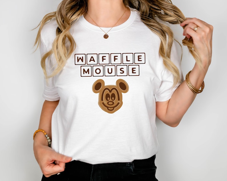 Mickey Waffle Mouse Shirt, Mickey Head Shirt, Mickey Waffle Shirt, Disney Snacks Shirt, Disney Breakfast Mickey, Disney Waffle Mouse Tee image 3