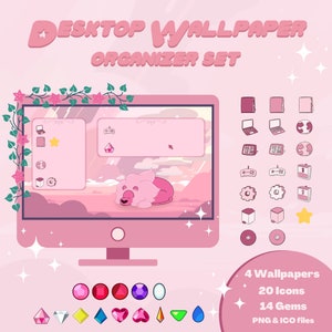 Steven Universe I Destop Wallpaper I Organizer Set I Bundle Set I Cartoon Gifts