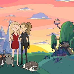 Adventure Time | Personalized Portrait | Custom Cartoon Family Portrait | Cartoon Gifts