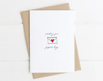 Sending You Paper Hugs, Thinking of You, Miss You Card, Best Friend Card, For Girlfriend, Mum, Pandemic Card, Sending Love Card