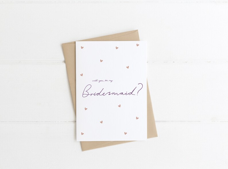 Will You Be My Bridesmaid Card, Bridesmaid Invitation, Bridesmaid Proposal, Bridesmaid Gift image 1