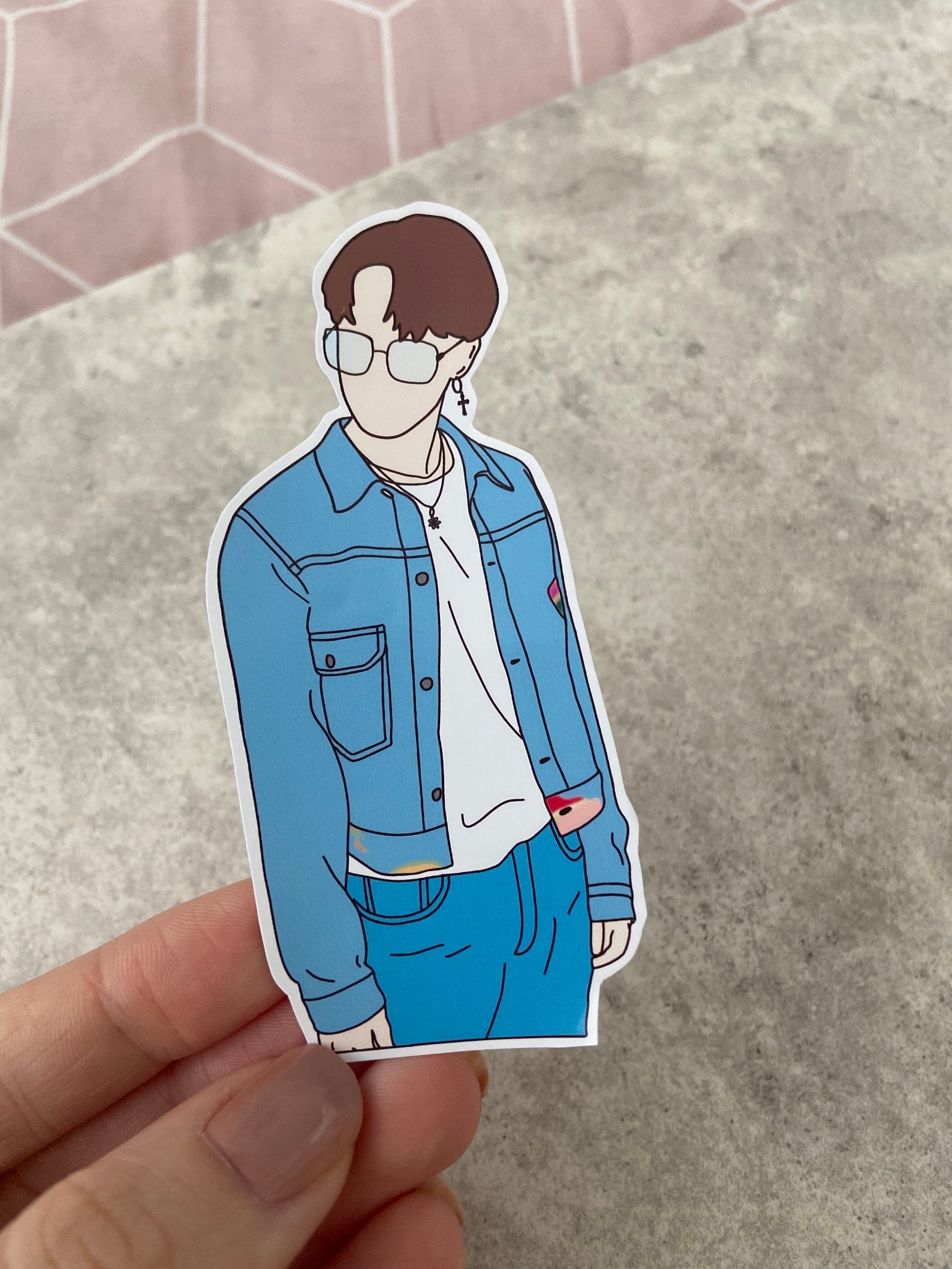 Jimin BTS Dynamite Inspired Sticker Faceless | Etsy UK