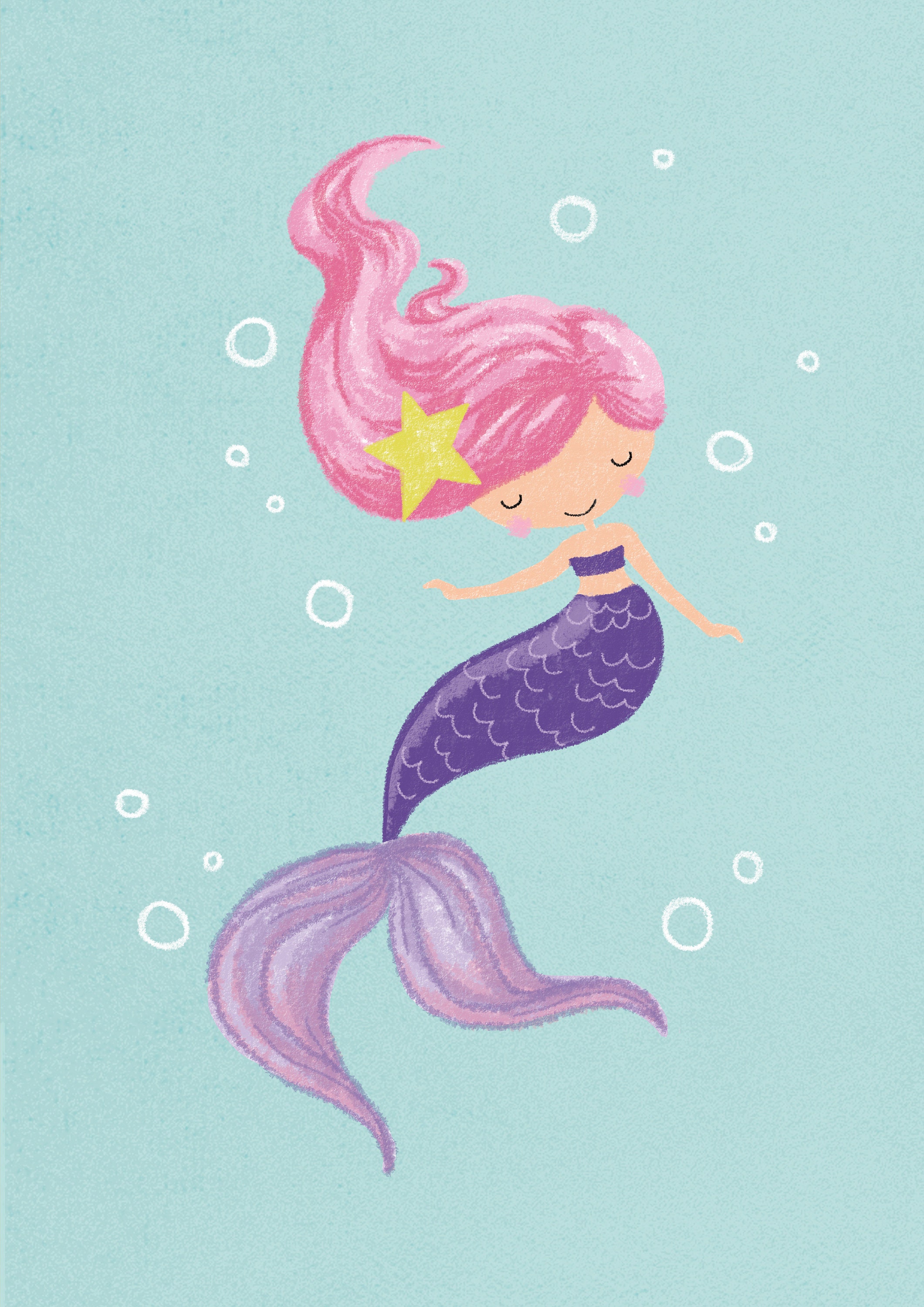 girls-nursery-decor-mermaid-print-kids-wall-art-nursery-etsy
